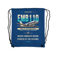 Thumbnail for Embraer EMB 110 Bandeirante - Drawstring Bag - Original - Blue