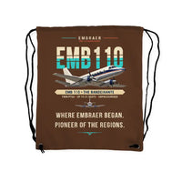 Thumbnail for Embraer EMB 110 Bandeirante - Drawstring Bag - Original - Brown