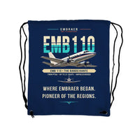 Thumbnail for Embraer EMB 110 Bandeirante - Drawstring Bag - Original - Dark Blue