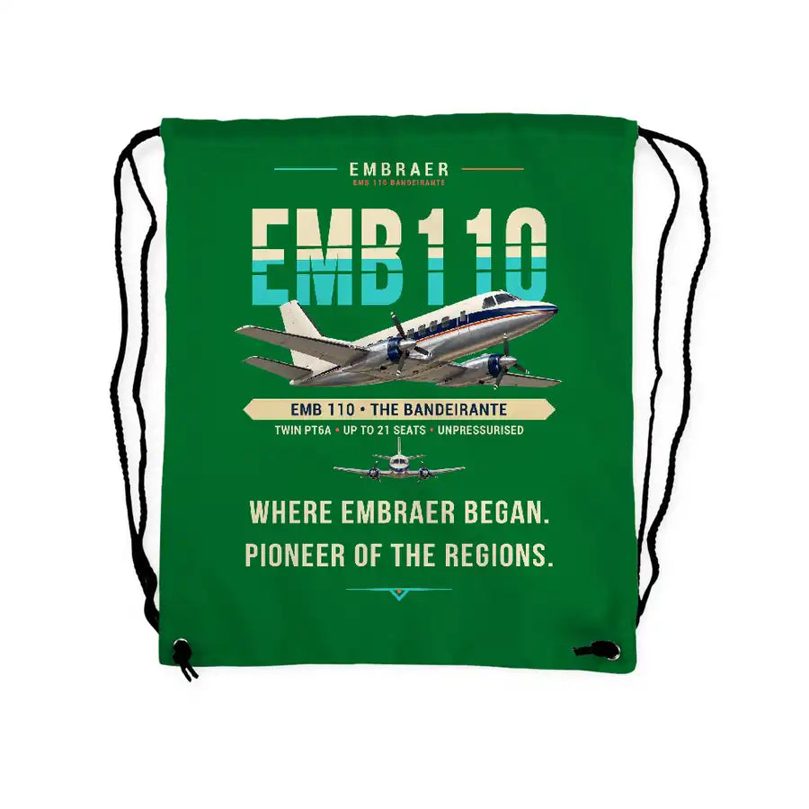 Embraer EMB 110 Bandeirante - Drawstring Bag - Original - Green