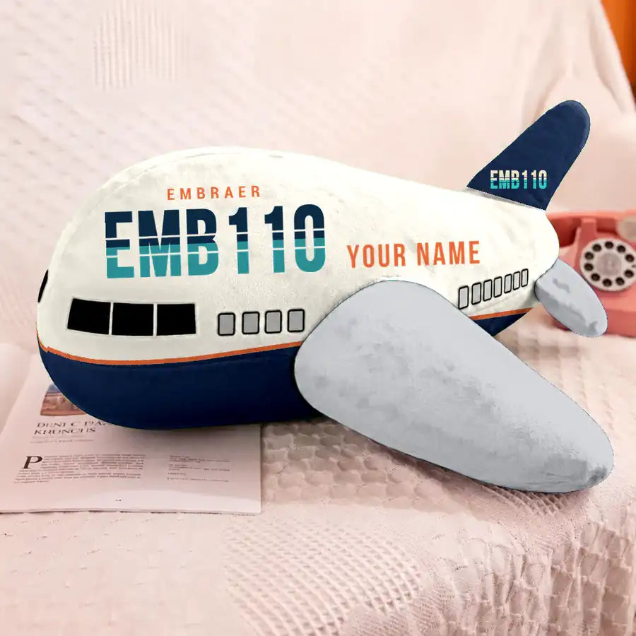Embraer EMB 110 Bandeirante - Original + Name - Airplane Pillow