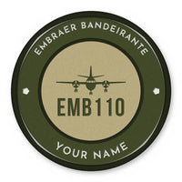 Thumbnail for Embraer EMB 110 Bandeirante Patches - Circle + Name - Olive Khaki