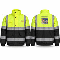 Thumbnail for Embraer EMB 110 Bandeirante Reflective Winter Jackets - Poster - Fluorescent Yellow & Navy