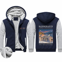 Thumbnail for Embraer EMB 110 Bandeirante Zipped Sweatshirts - Poster - Navy & Gray