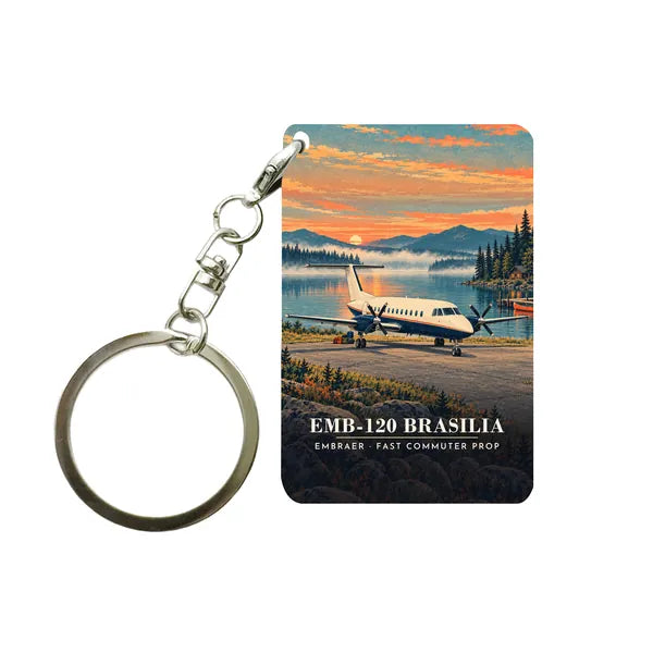 Embraer EMB 120 Brasilia - 3D - Key Chain - Full Print