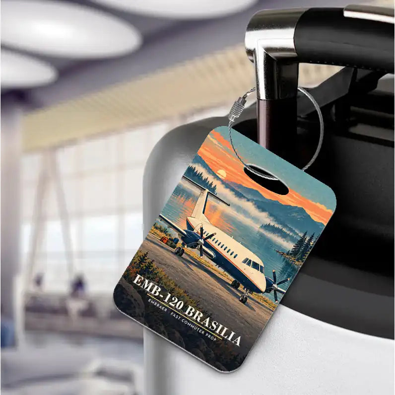 Embraer EMB 120 Brasilia - 3D - Luggage Tag - Full Print