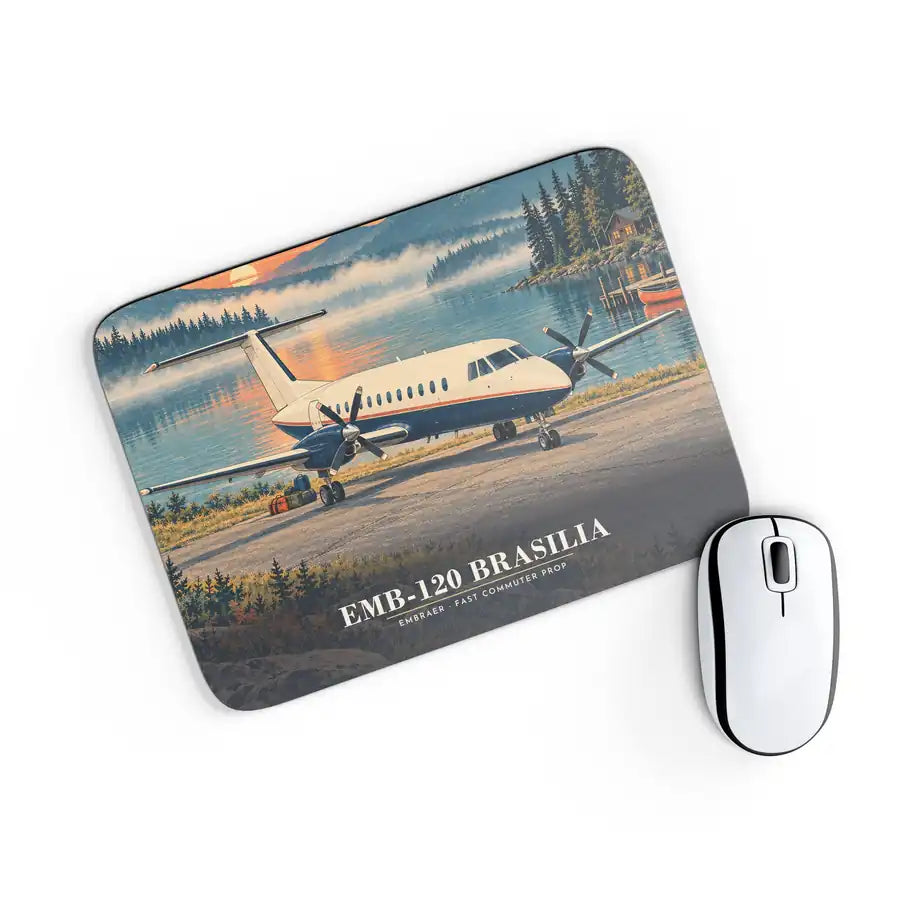 Embraer EMB 120 Brasilia - 3D - Mouse Pad - Full Print