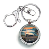 Thumbnail for Embraer EMB 120 Brasilia - 3D + Name - Circle Key Chain - Full Print