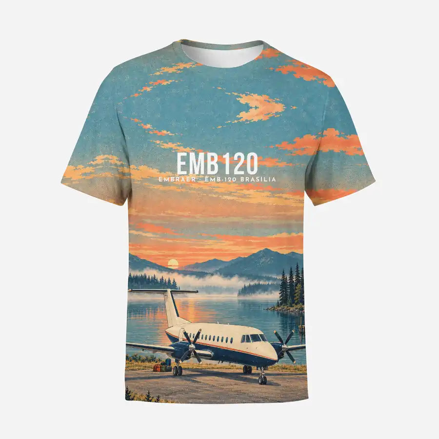 Embraer EMB 120 Brasilia 3D All-Over Print Clothing - T-Shirt - 3D