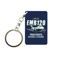 Thumbnail for Embraer EMB 120 Brasilia - Cartoon - Key Chain - Navy Blue