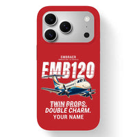 Thumbnail for Embraer EMB 120 Brasilia - Cartoon + Name - MagSafe iPhone 17 Pro - Red