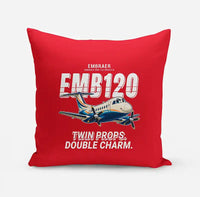 Thumbnail for Embraer EMB 120 Brasilia - Cartoon - Pillow - Red