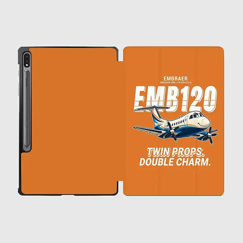 Embraer EMB 120 Brasilia - Cartoon - Samsung Tablet - Orange