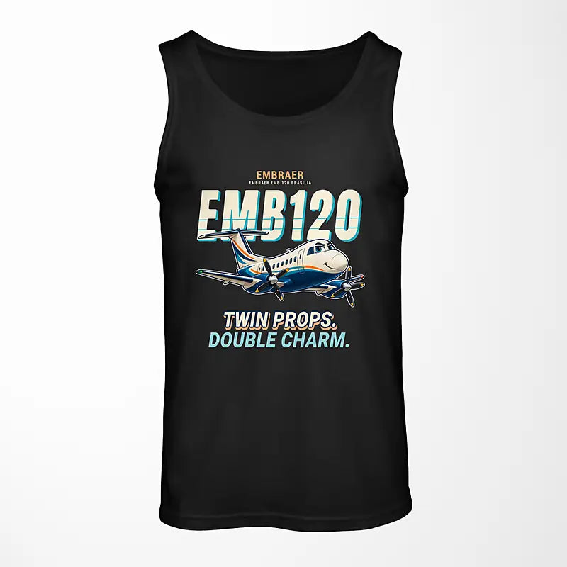 Embraer EMB 120 Brasilia - Cartoon - Tank Top - Black