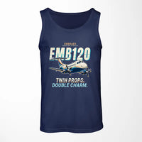 Thumbnail for Embraer EMB 120 Brasilia - Cartoon - Tank Top - Dark Blue