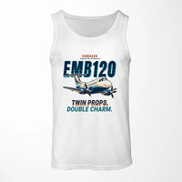 Thumbnail for Embraer EMB 120 Brasilia - Cartoon - Tank Top - White