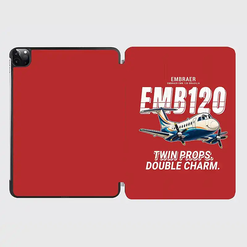 Embraer EMB 120 Brasilia - Cartoon - iPad Case - Red