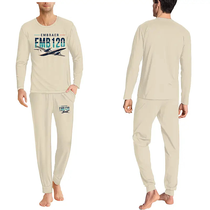 Embraer EMB 120 Brasilia - Men Pajamas - Original Chest - Beige