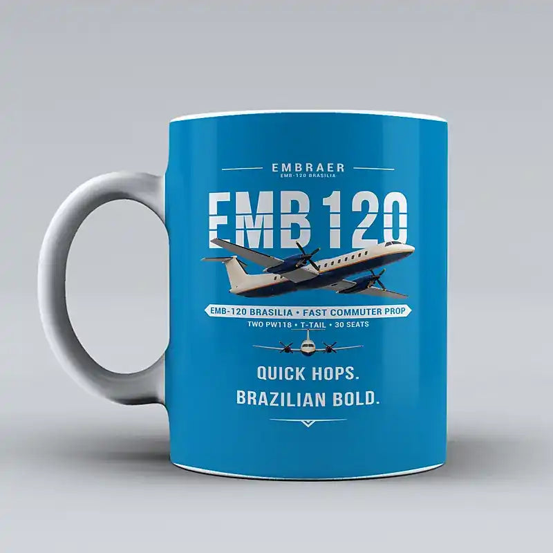Embraer EMB 120 Brasilia - Original - Mug - Turquoise