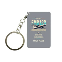 Thumbnail for Embraer EMB 120 Brasilia - Original + Name - Key Chain - Gray