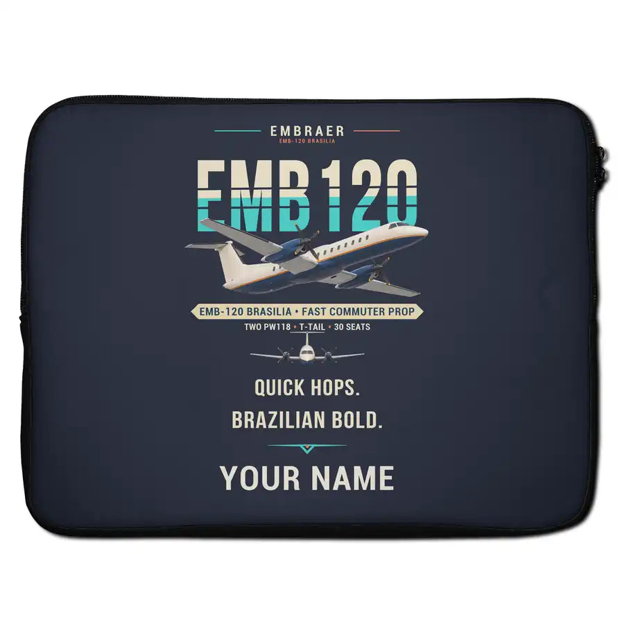 Embraer EMB 120 Brasilia - Original + Name - Laptop Sleeve