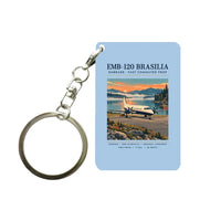 Thumbnail for Embraer EMB 120 Brasilia - Poster - Key Chain - Light Blue