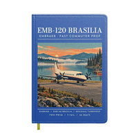Thumbnail for Embraer EMB 120 Brasilia - Poster - Notebook - Blue