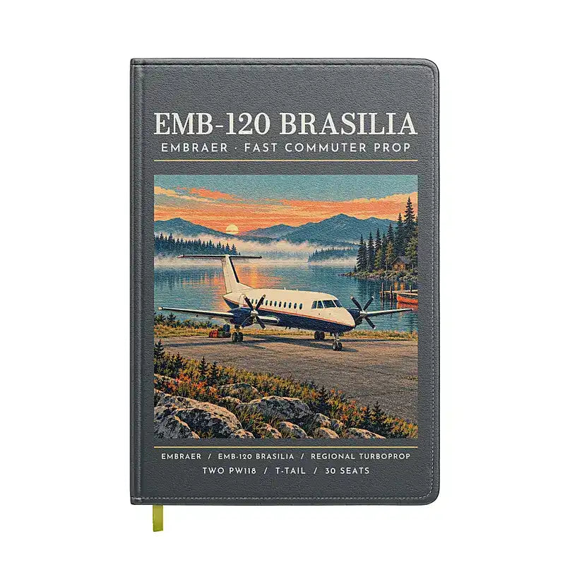 Embraer EMB 120 Brasilia - Poster - Notebook - Gray