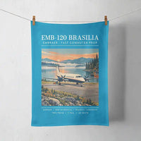 Thumbnail for Embraer EMB 120 Brasilia - Poster - Towel - Turquoise