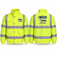 Thumbnail for Embraer EMB 120 Brasilia Reflective Winter Jackets - Cartoon - Fluorescent Yellow