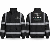 Thumbnail for Embraer EMB 120 Brasilia Reflective Winter Jackets - Heritage - Black