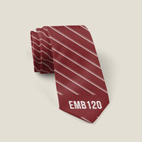 Thumbnail for Embraer EMB 120 Brasilia - Stripe - Tie - Dark Red