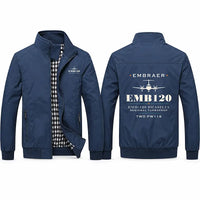Thumbnail for Embraer EMB 120 Brasilia Stylish Jackets - Stand Collar - Heritage - Navy Blue