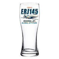 Thumbnail for Embraer ERJ145 - Cartoon - Pilsner Beer Glass