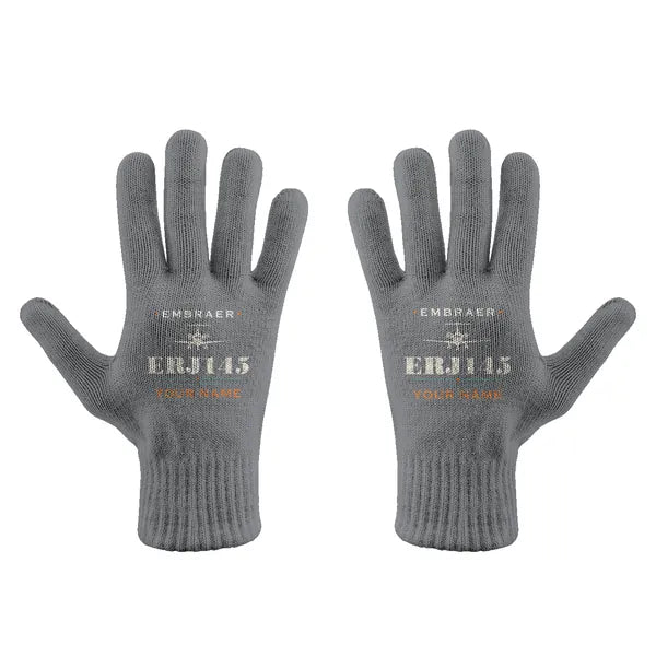 Embraer ERJ145 - Gloves - Full - Heritage + Name - Gray