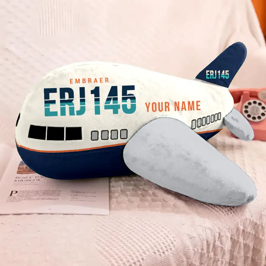 Embraer ERJ145 - Original + Name - Airplane Pillow
