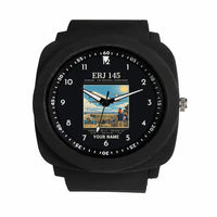 Thumbnail for Embraer ERJ145 - Poster + Name - Rubber Strap - Black