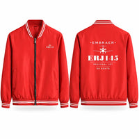 Thumbnail for Embraer ERJ145 Stylish Jackets - Baseball Collar - Heritage - Red