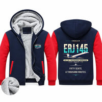 Thumbnail for Embraer ERJ145 Zipped Sweatshirts - Original - Navy & Red