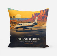 Thumbnail for Embraer Phenom 300E - 3D + Name - Pillow - Full Print
