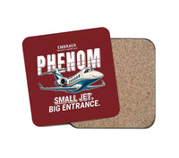 Thumbnail for Embraer Phenom 300E - Cartoon - Coaster - Dark Red