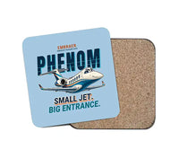Thumbnail for Embraer Phenom 300E - Cartoon - Coaster - Light Blue