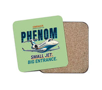 Thumbnail for Embraer Phenom 300E - Cartoon - Coaster - Light Green