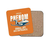 Thumbnail for Embraer Phenom 300E - Cartoon - Coaster - Orange