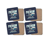 Thumbnail for Embraer Phenom 300E - Cartoon - Coaster Set - Navy Blue
