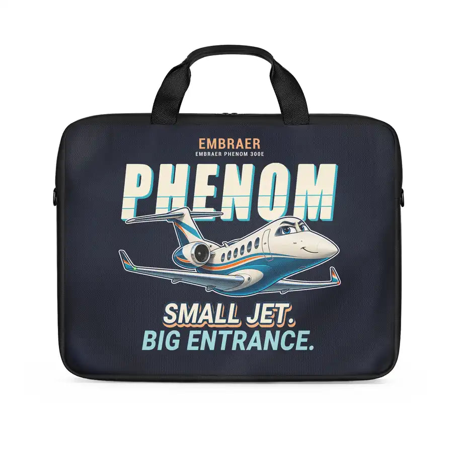 Embraer Phenom 300E - Cartoon - Laptop Bag
