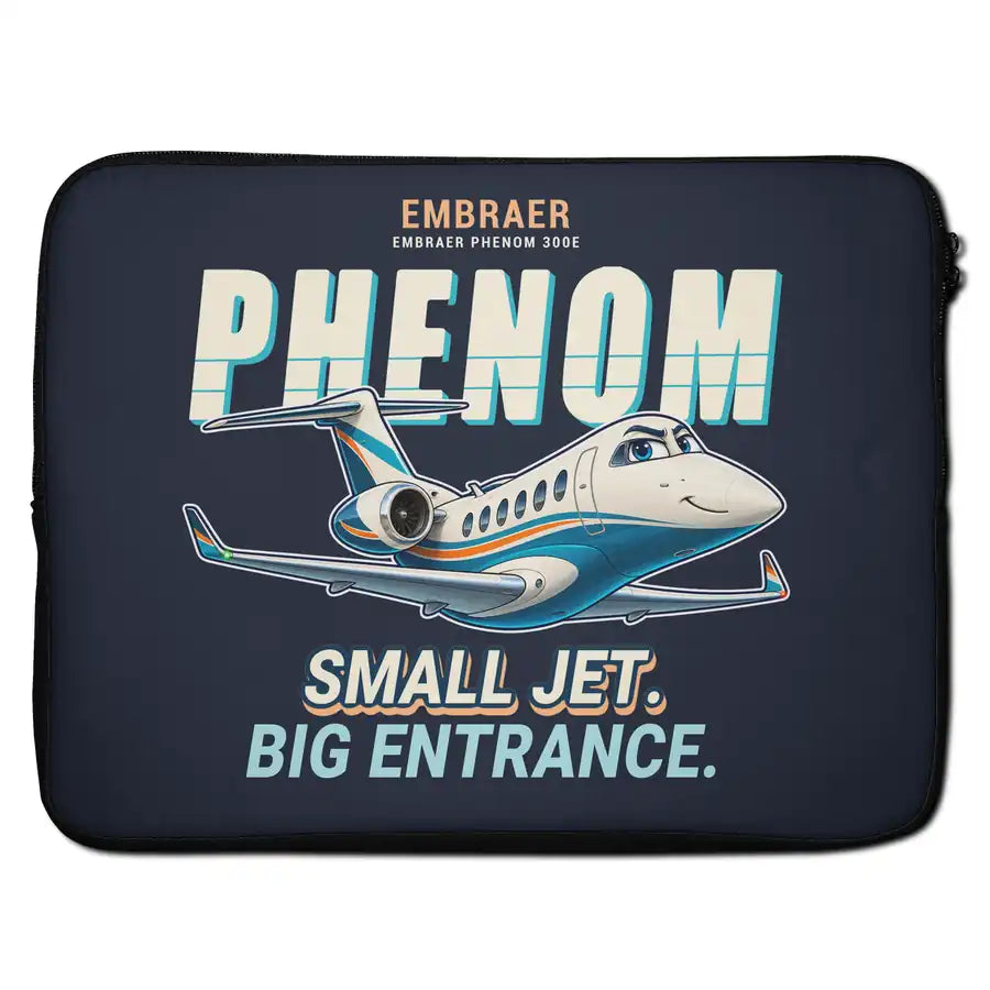 Embraer Phenom 300E - Cartoon - Laptop Sleeve