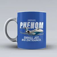 Thumbnail for Embraer Phenom 300E - Cartoon - Mug - Blue