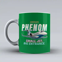 Thumbnail for Embraer Phenom 300E - Cartoon - Mug - Green