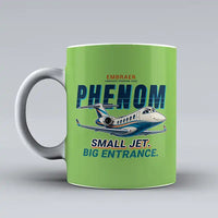 Thumbnail for Embraer Phenom 300E - Cartoon - Mug - Light Green